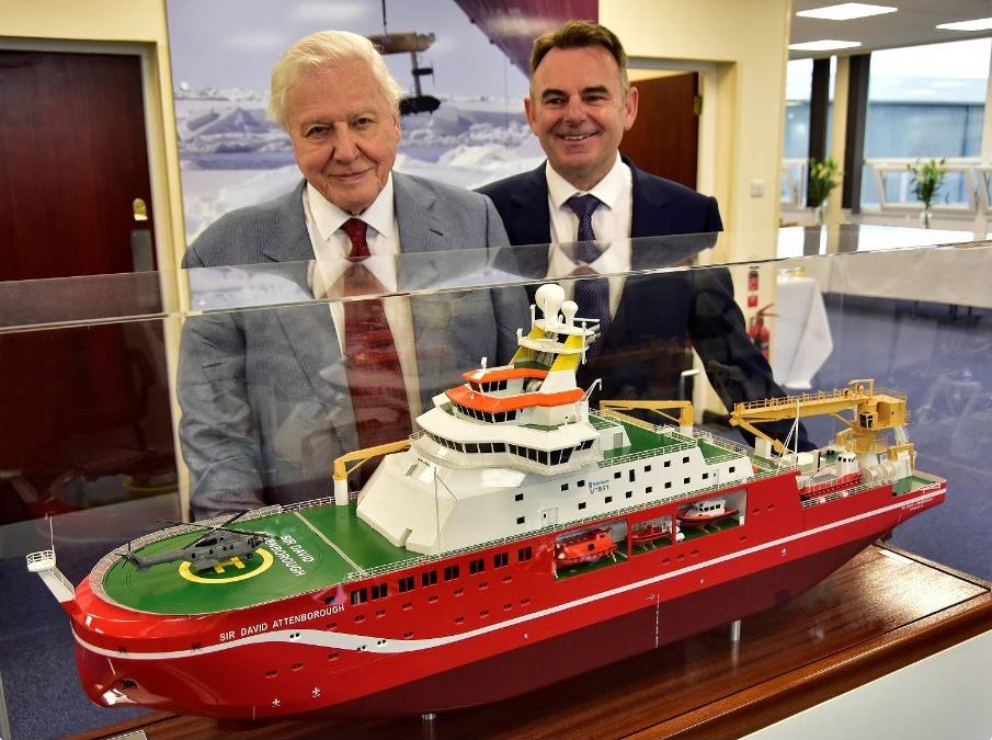 Sir David Attenborough Lays Keel for New Polar Research Ship