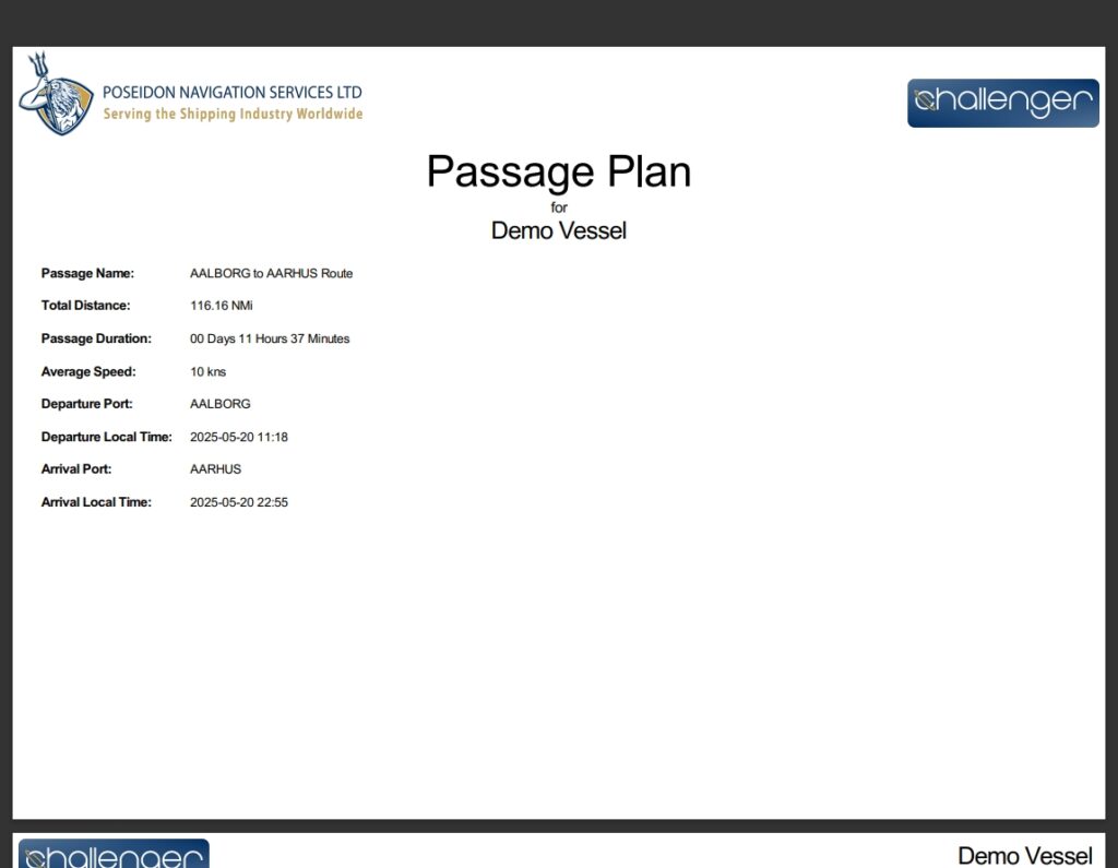 Passage Plan Report Passage Plan Report